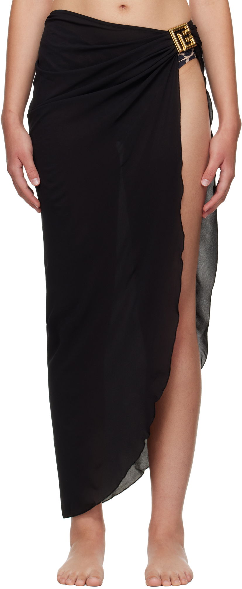 Kupaći kostimi Balmain Balmain Long Cover-up Skirt Crna | BKG462220