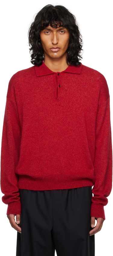 Džemper The Row Gere Knit Polo Sweater Crvena | 625-Y872, 0