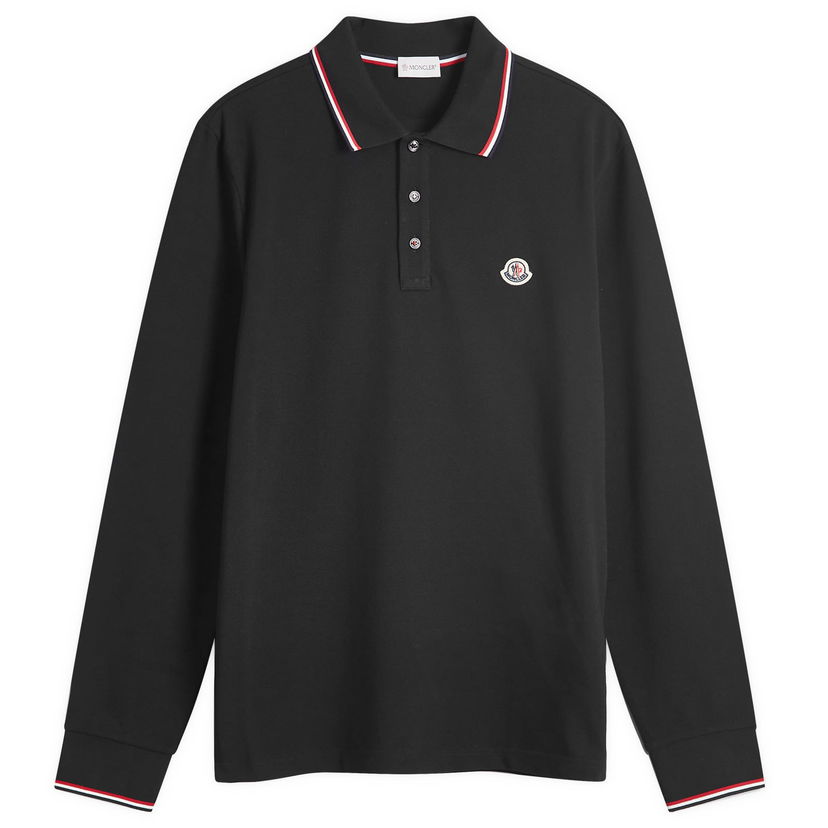 Majica kratkih rukava Moncler Long Sleeve Polo T-Shirt Crna | 8B701-00-84556-999