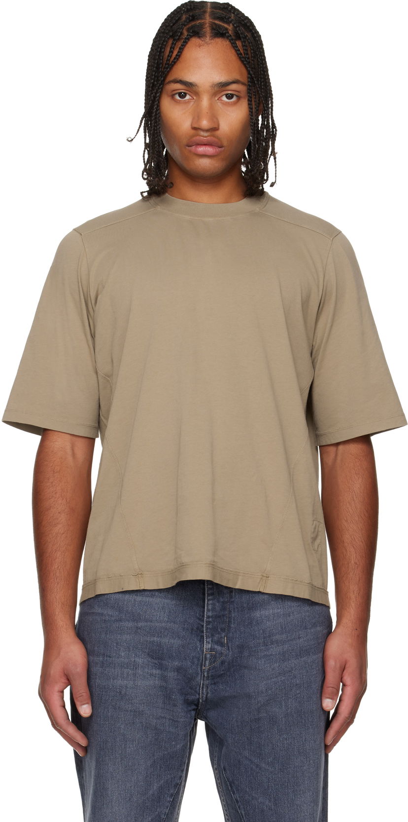 Majica kratkih rukava Rick Owens DRKSHDW Concordians Walrus T-shirt Bež | DU02E7252 RNP