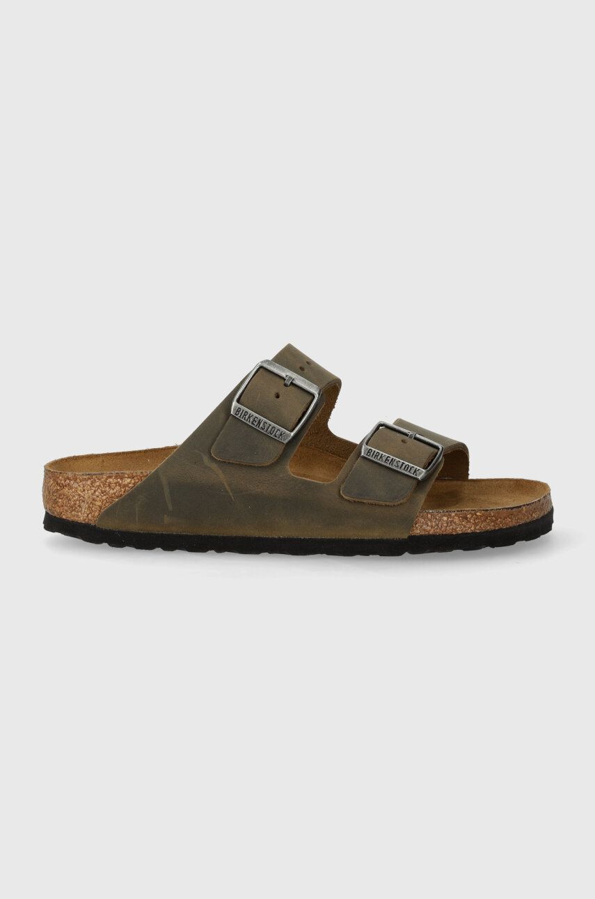 Tenisice i cipele Birkenstock Arizona in Faded Khaki Oiled Leather, Size UK 2.5 | END. Clothing Smeđa | 1027039, 1