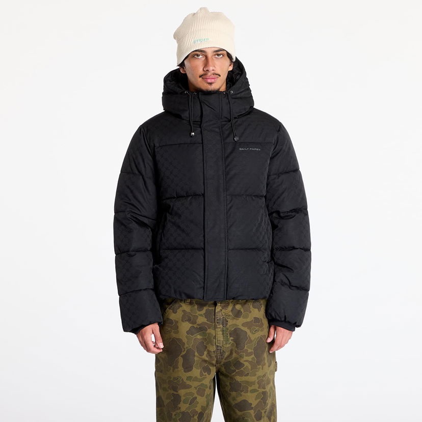 Pernata jakna DAILY PAPER Monogram Puffer Jacket Black Crna | 1000119
