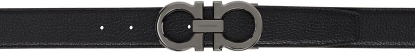 Pojasevi FERRAGAMO Ferragamo Adjustable Gancini Reversible Belt Crna | 689134
