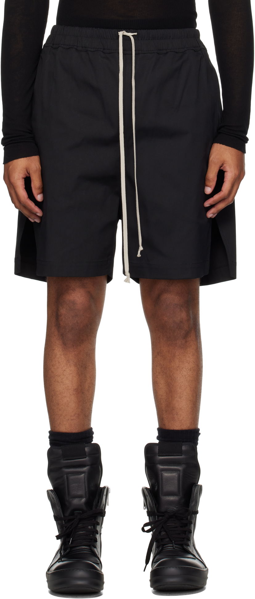 Kratke hlače Rick Owens Rick Owens Concordian Boxers Shorts Crna | RU02E1397 TE