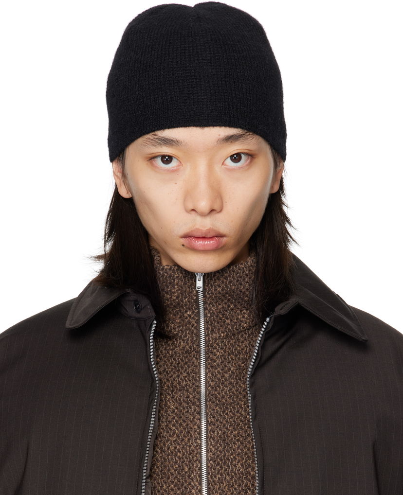 Kapica OUR LEGACY OUR LEGACY Alpaca Beanie Crna | A4258BBF