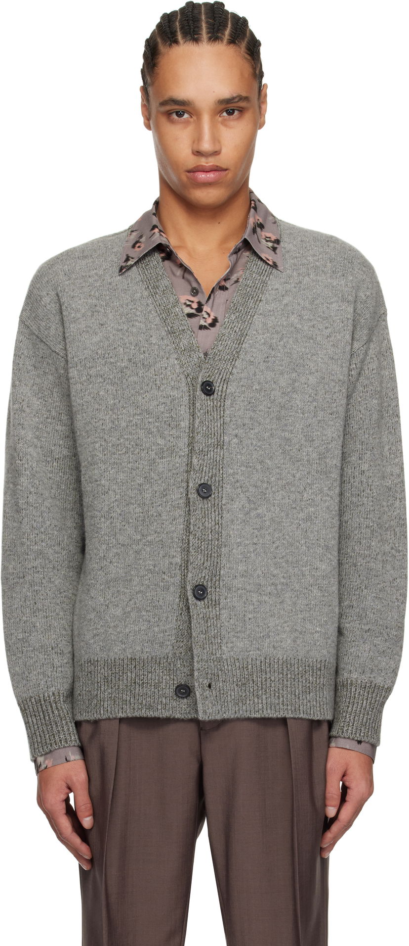 Džemper Paul Smith Paul Smith Button Thru Cardigan Siva | M1R-245Z-P02584-72
