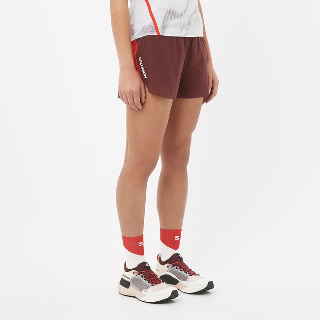 Kratke hlače Salomon S/Lab Speed 3" Running Shorts Smeđa | LC2692800