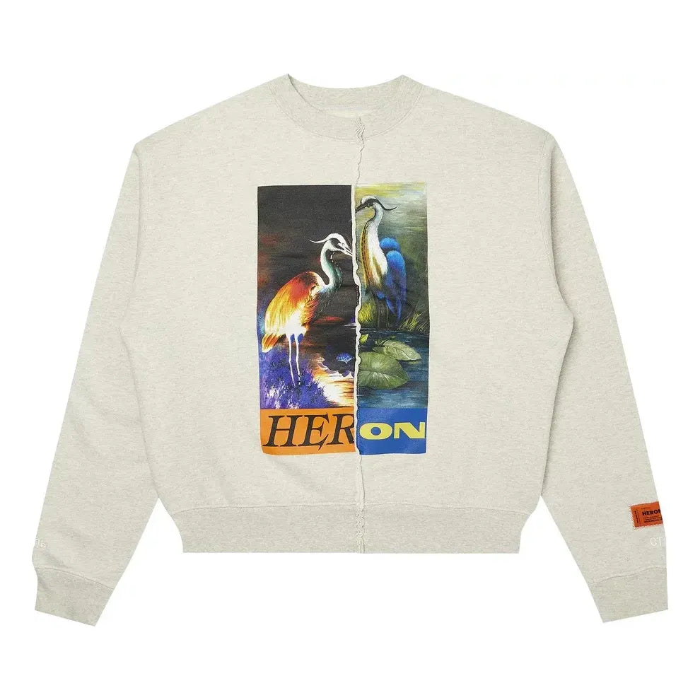 Džemper HERON PRESTON Heron Preston Split Herons Crewneck Sweatshirt Siva | HMBA018F21JER0010822, 0
