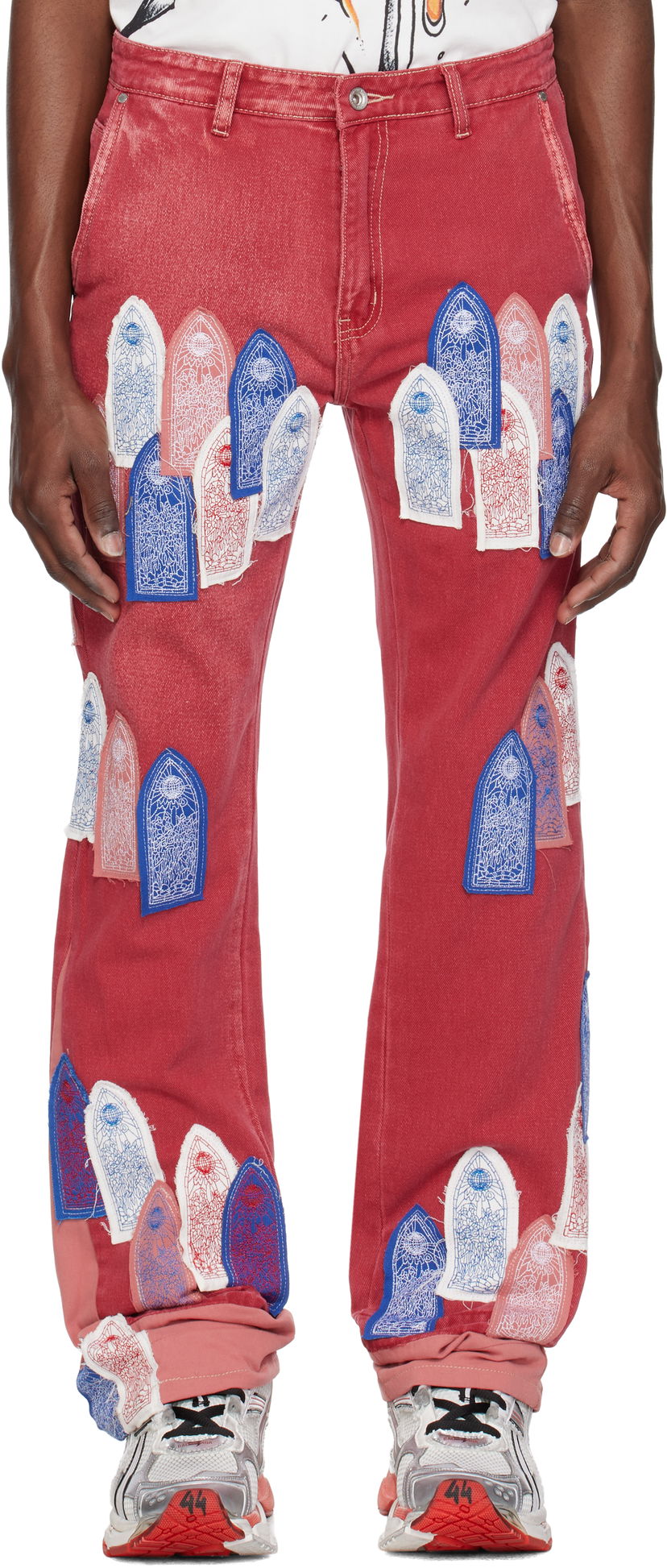 Jeans Who Decides War Who Decides War Patched Arch Carpenter Jeans Crvena | 1120950004SS25