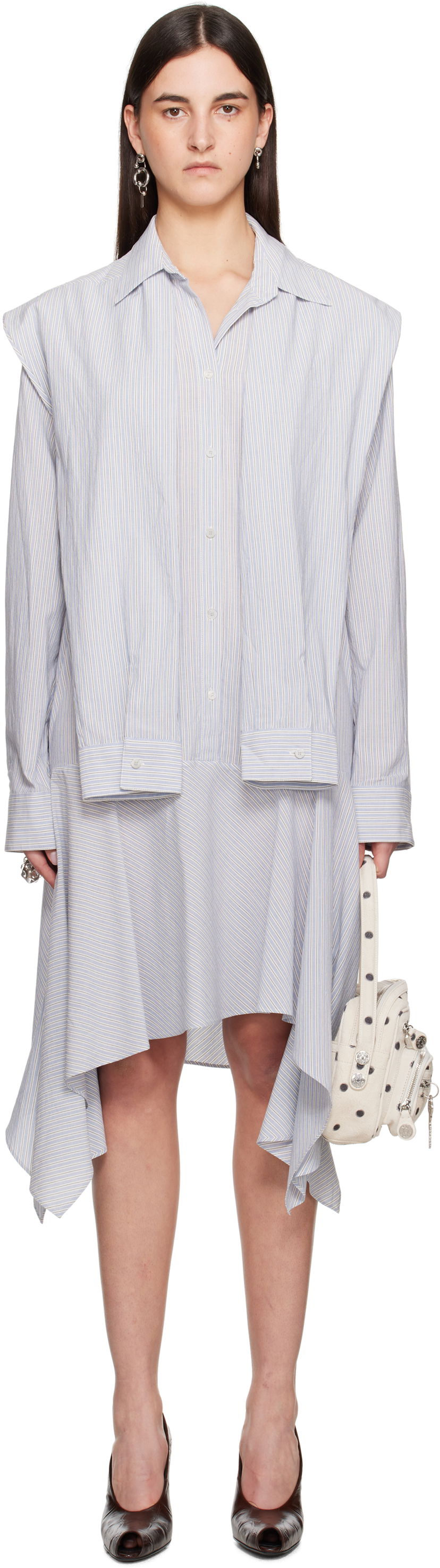Haljina Acne Studios Acne Studios Layered Midi Dress Plava | A20802-