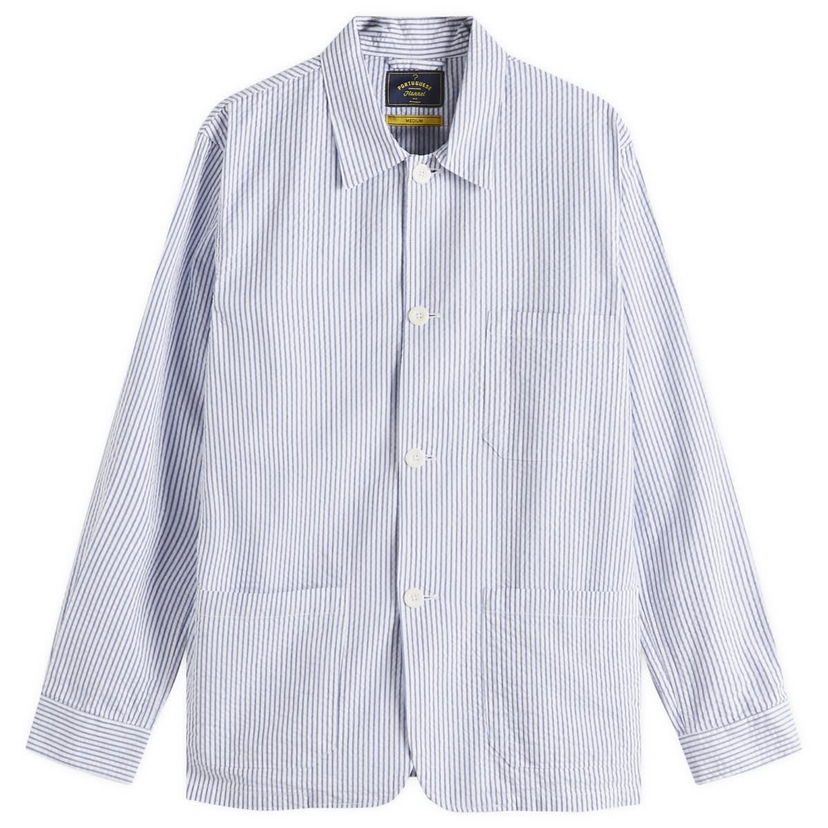 Košulja Portuguese Flannel Labura Stripe Seersucker Chore Jacket, Size Large Plava | SS25-049-BLW