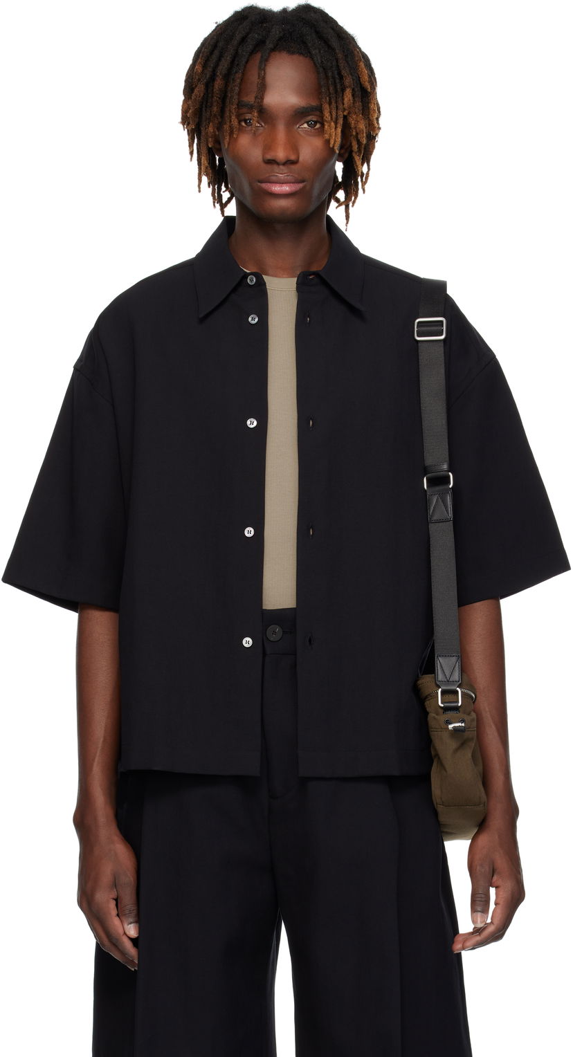 Košulja Studio Nicholson Studio Nicholson Sanko Boxy Shirt Crna | SANKO SNM - 1267