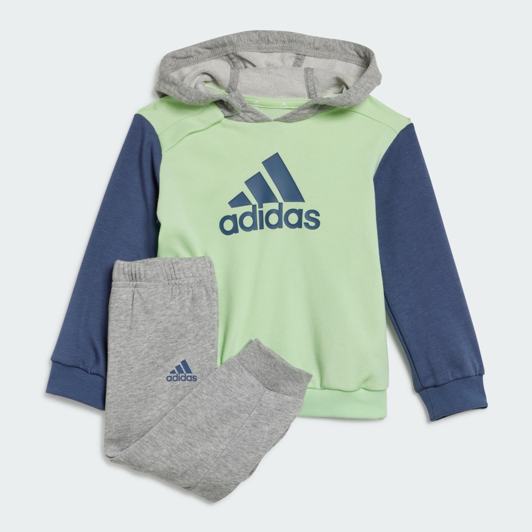 Trenerka adidas Performance Essentials Colorblock Hoodie and Joggers Set Zelena | IS2679, 0