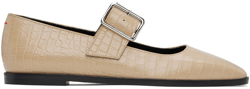 Njega cipela Aeyde Aeyde Sunny Buckle Ballerina Flats Bež | A11-FL-GRZS15FL127-FW24-957-065