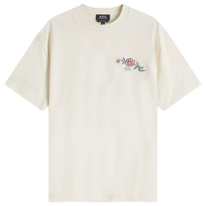 Majica kratkih rukava A.P.C. A.P.C. Men's Oscar Floral T-Shirt Bež | COGCK-H26511-AAD