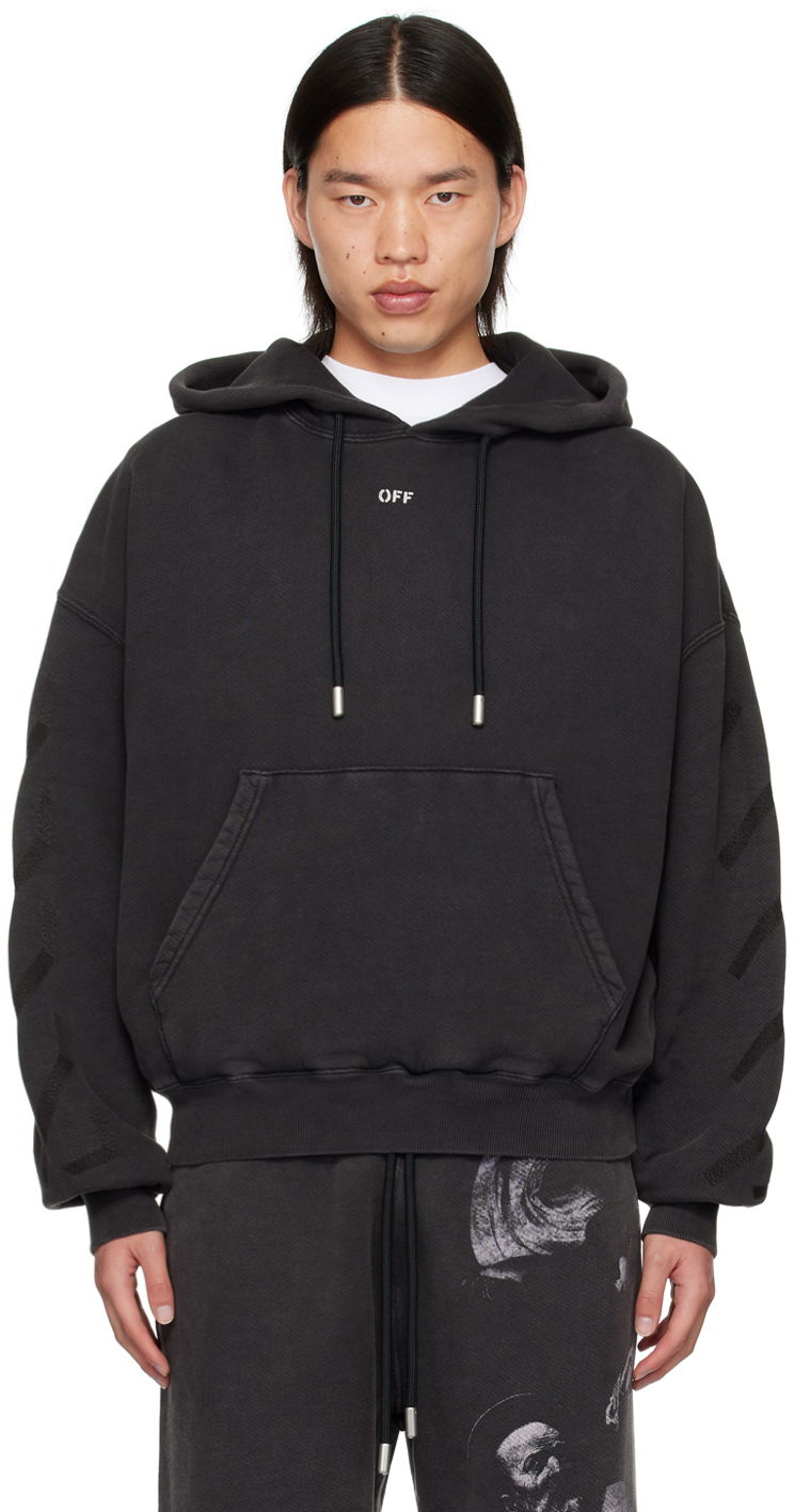 Dukserice Off-White Black S.Matthew Over Hoodie Crna | OMBB118C99FLE0021077