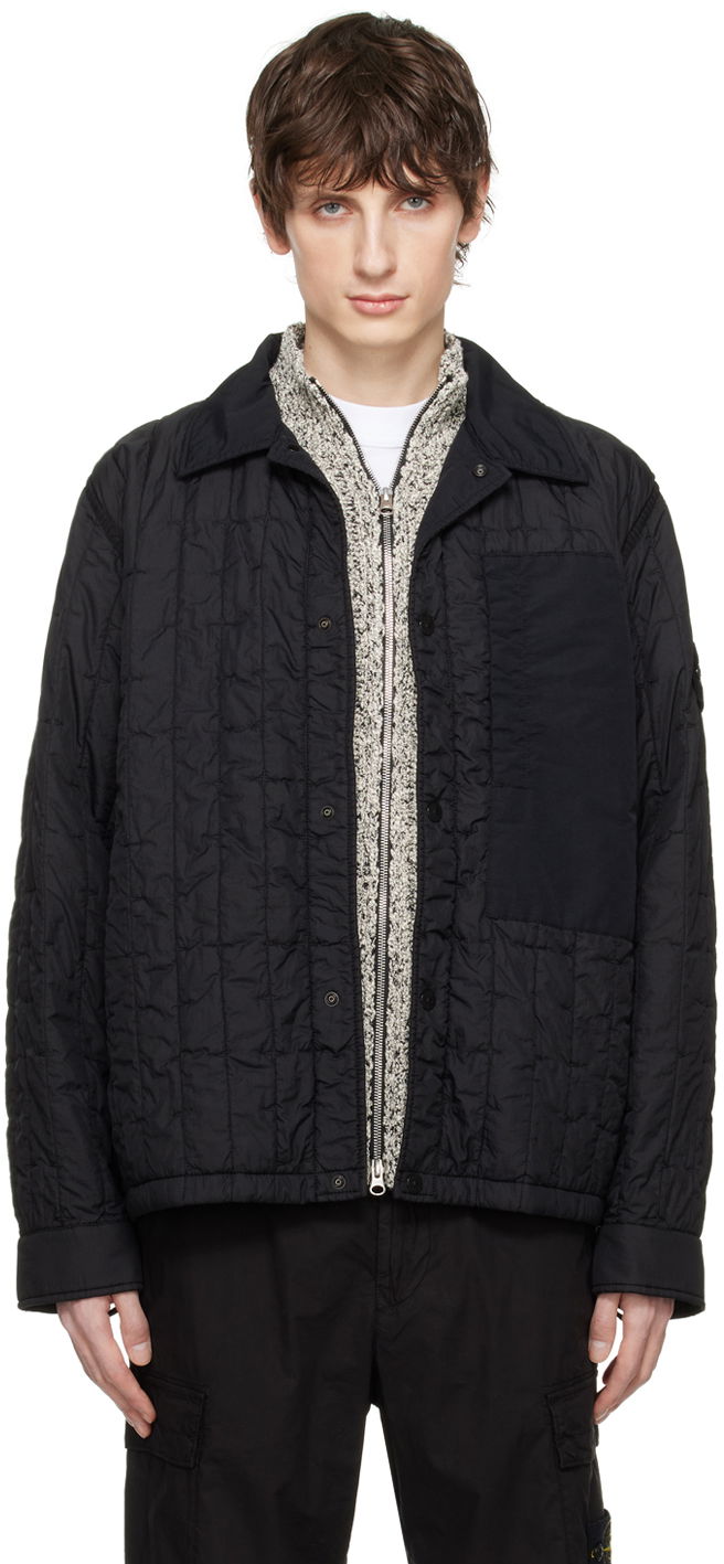 Jakna Stone Island Quilted Jacket Crna | 801540831