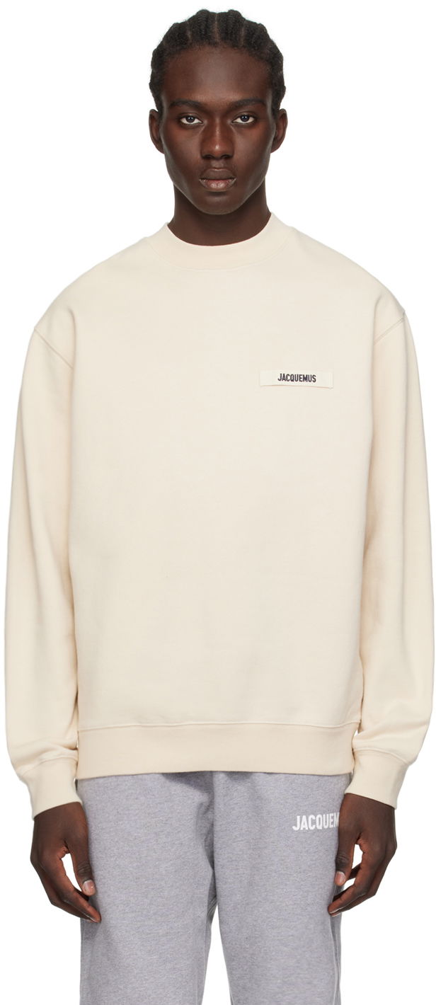 Dukserice Jacquemus Les Classiques 'Le Sweatshirt Gros Grain' Sweatshirt Bež | 24E245JS206-2036
