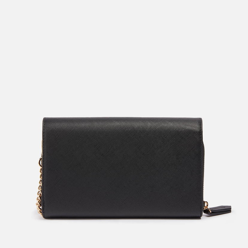 Novčanik Valentino Faux Leather Shoulder Bag With Chain Strap Crna | VPS7B3212001