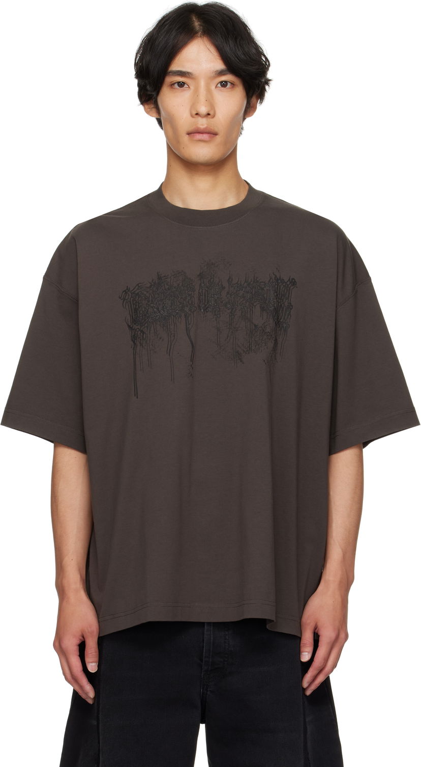 Majica kratkih rukava VETEMENTS Vetements Cradle of Filth Double Dripping Logo T-Shirt Smeđa | UCF76TR450C