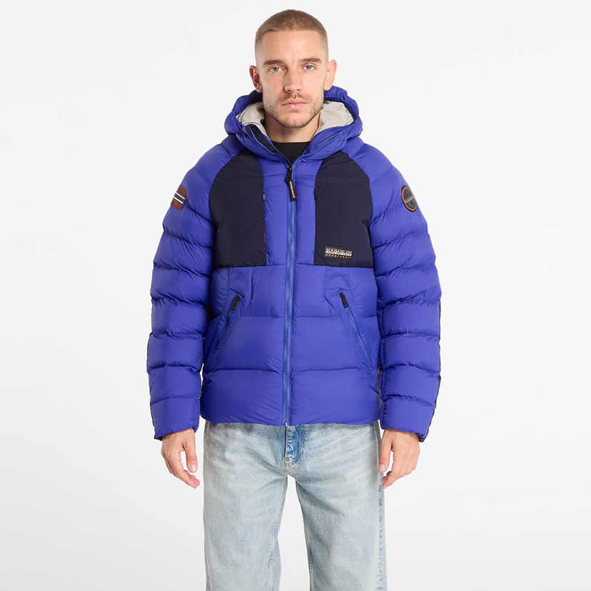 Pernata jakna Napapijri A-Moesa Puffer Jacket Plava | NP0A4I1RB3B1