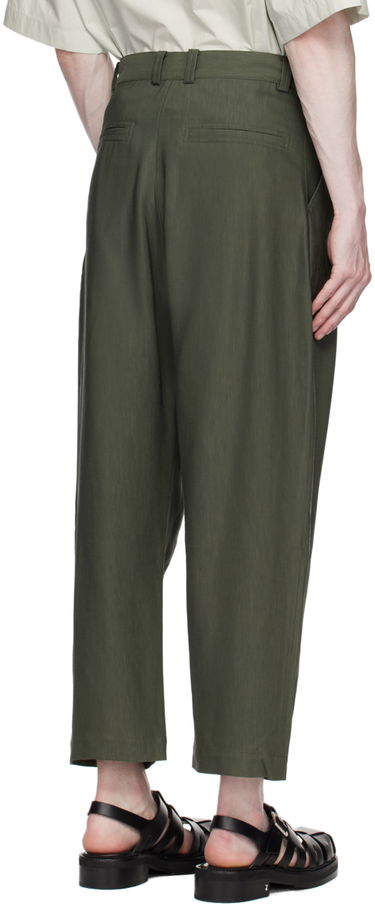 Hlače Studio Nicholson Studio Nicholson Tuck Trousers Zelena | TUCK SNM-787, 2