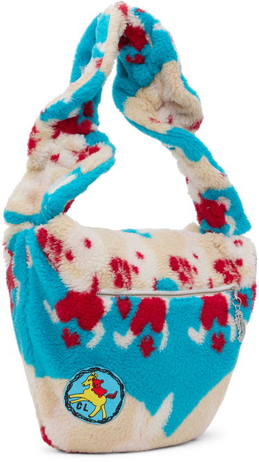 Torba za rame Chopova Lowena Exclusive Blue & Off-White Bunny Fleece Shoulder Bag Višebojno | 1177, 1