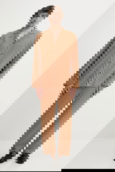 Košulja Nanushka Nanushka SHAUN Relaxed Fit Shirt Smeđa | NM25SSTP11575, 1