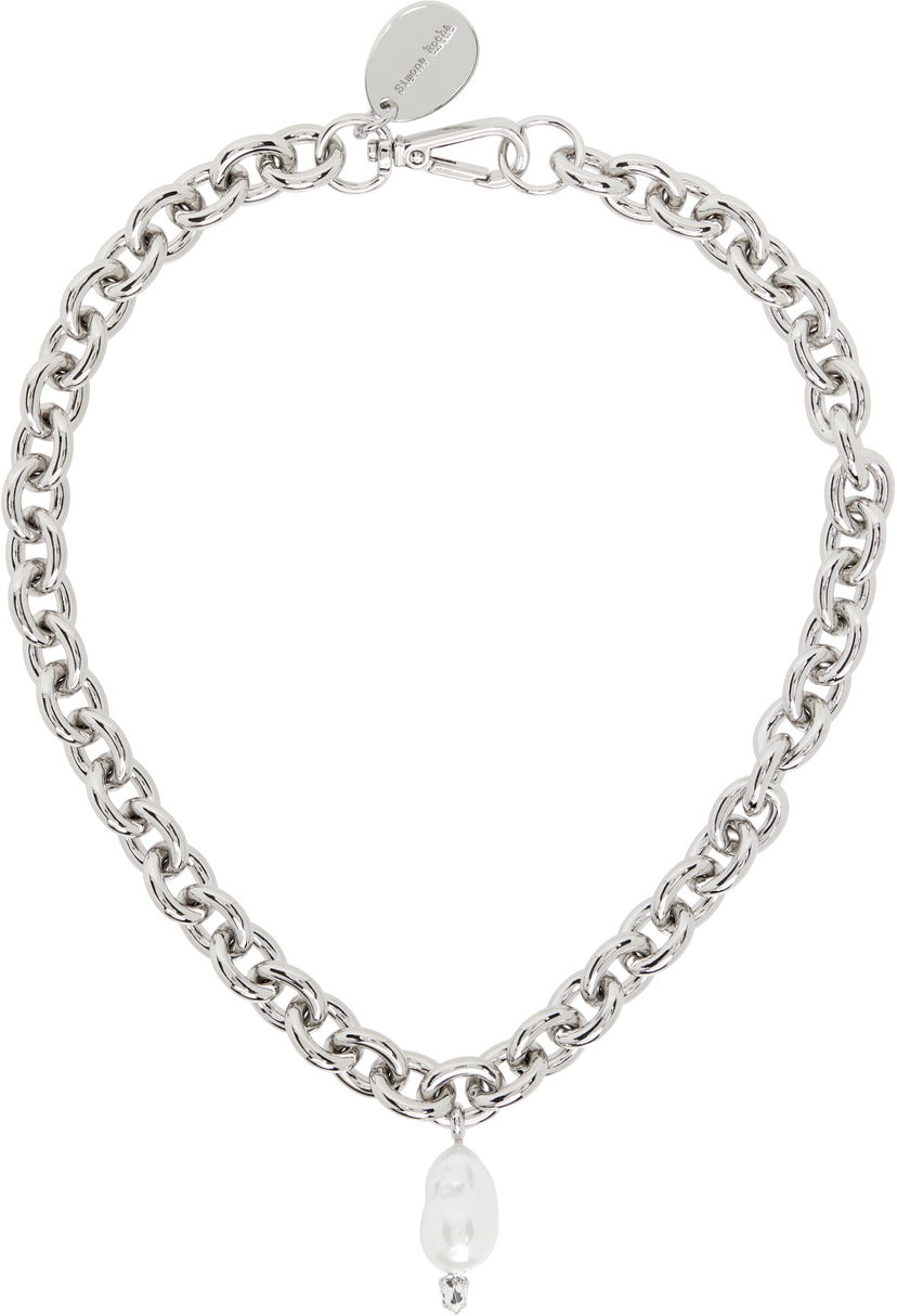 Ogrlica Simone Rocha Simone Rocha Pearl Pendant Chain Necklace Metalik | NKS98 0913
