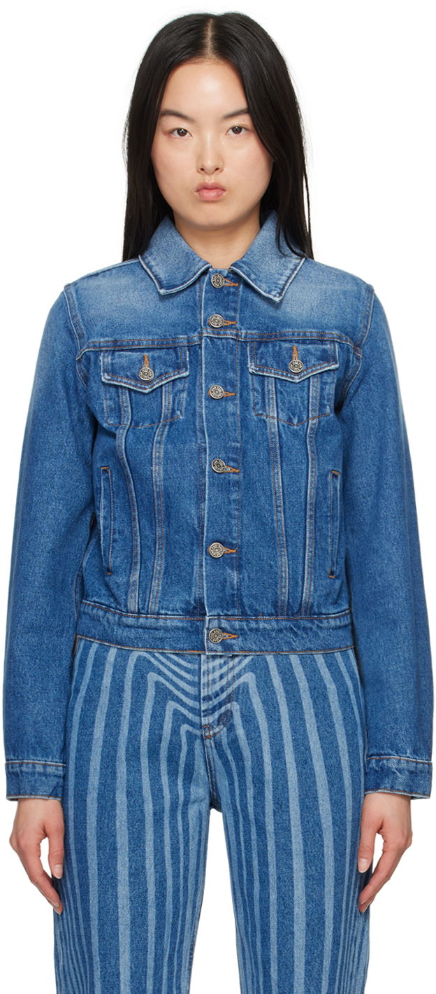 Jakna Jean Paul Gaultier Gaultier Printed Denim Jacket Plava | 24/25-U-VE040I-D013-5701