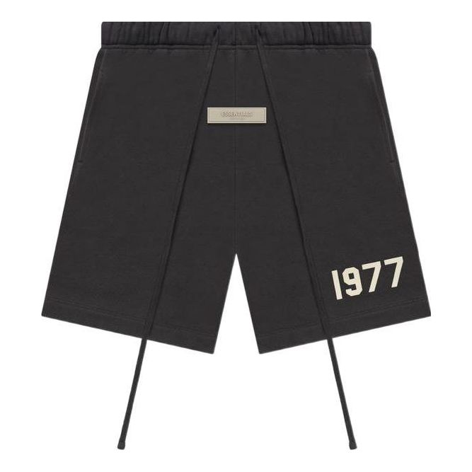 Kratke hlače Fear of God Essentials '1977' Fleece Shorts Crna | FOG-SS22-124