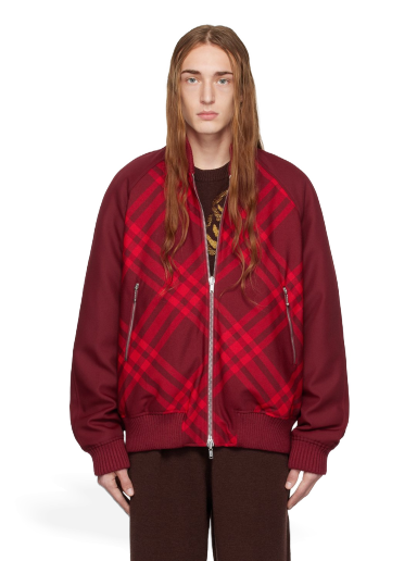 Bomber jakna Burberry Reversible Bomber Jacket Crvena | 8078906
