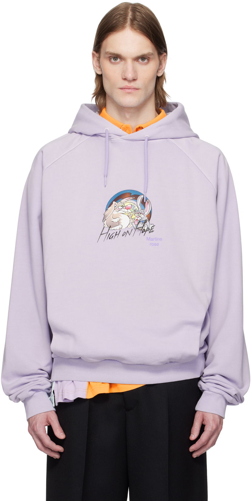 Dukserice Martine Rose Martine Rose Raglan Hoodie Ljubičasta | 651JS02602H
