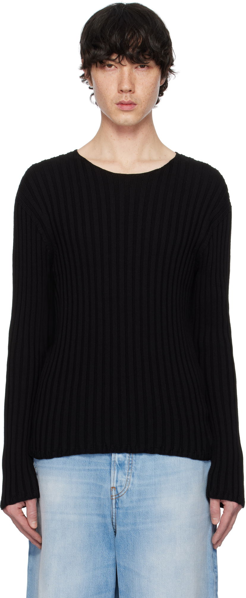 Džemper Acne Studios Acne Studios Ribbed Sweater Crna | C60098-