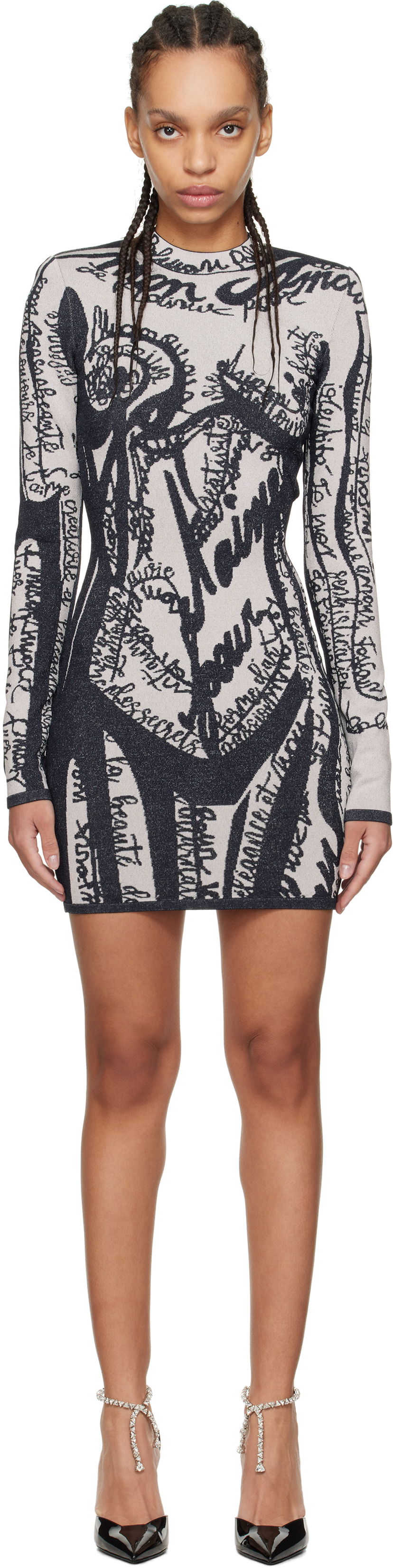 Haljina Balmain Balmain Body Motif Minidress Višebojno | EF1R8739KH94