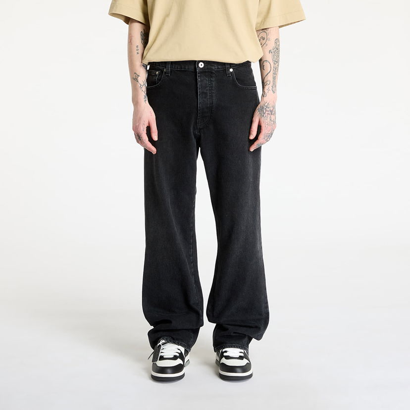 Jeans Off-White Off-White Diag Outl Relaxed Jeans 32 Crna | OMYA18JS25DEN0051350