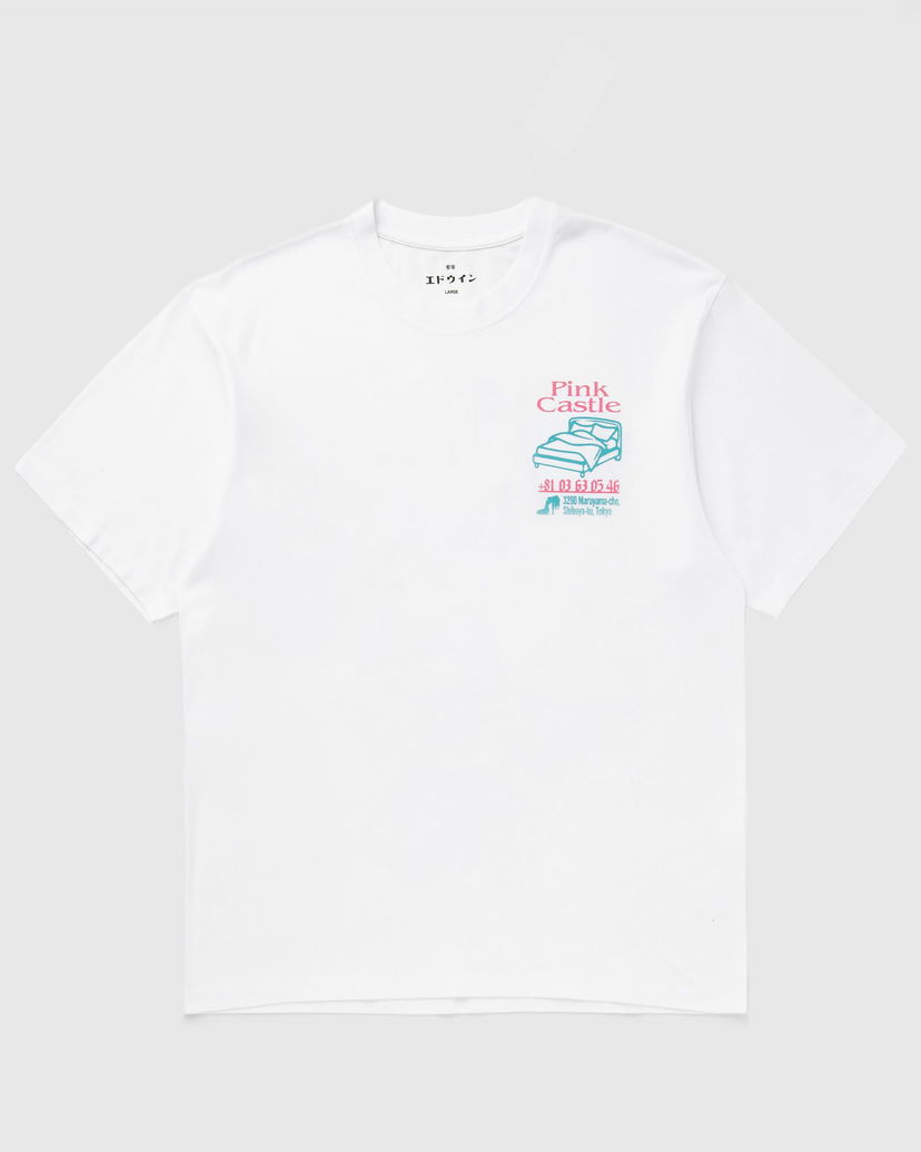 Majica kratkih rukava EDWIN Pink Castle Graphic T-Shirt Bijela | I036397-0267