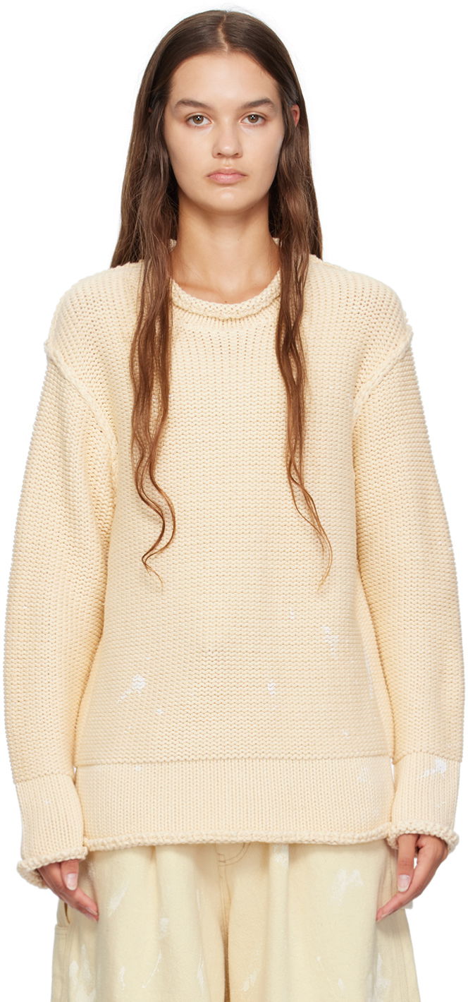 Džemper R13 R13 Rolled Edge Knit Sweater Bež | R13WY152-Y055B