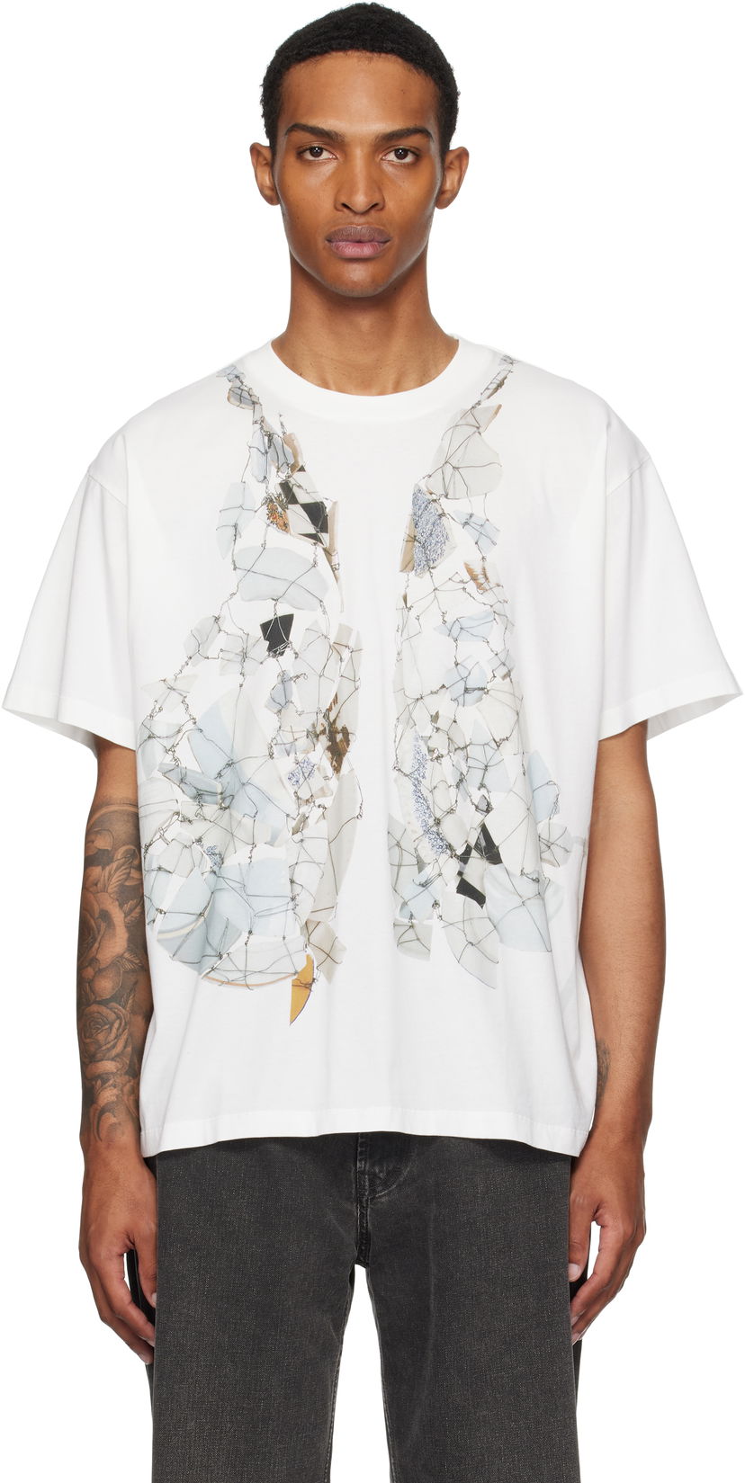 Majica kratkih rukava Maison Margiela MM6 Maison Margiela Printed T-Shirt Bijela | SH0GC0056 S24312