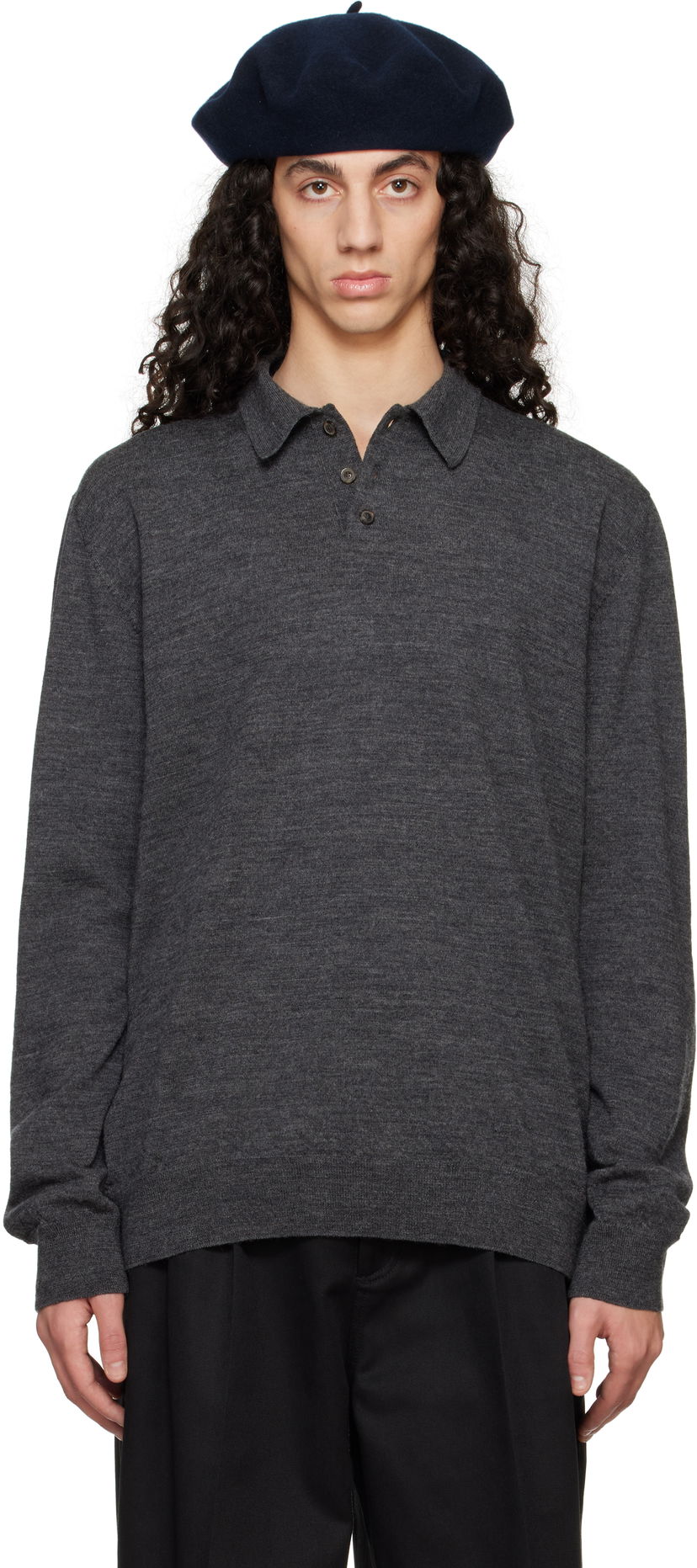 Džemper Maison Margiela Maison Margiela Wool Polo Siva | S50GL0061 M13098