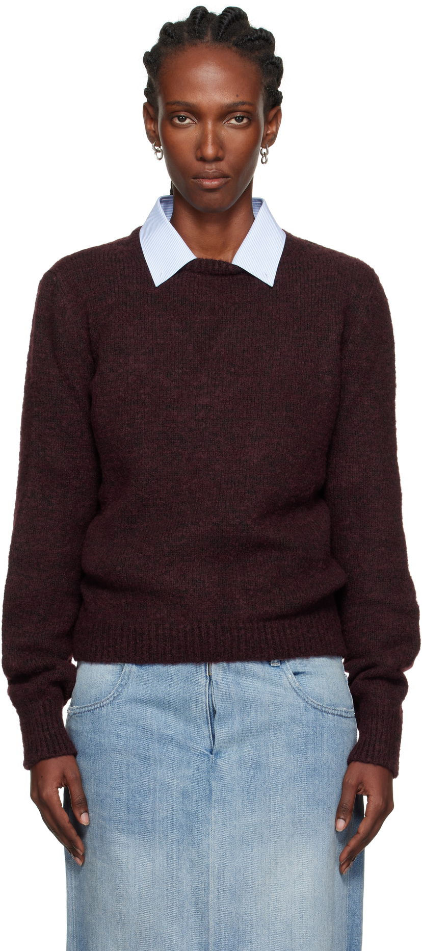 Džemper Maison Margiela Maison Margiela Crewneck Sweater Tamnocrvena | S51HL0026 M13154