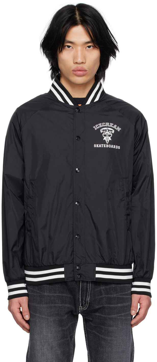 Bomber jakna BBC IceCream Printed Bomber Jacket Crna | IC22406