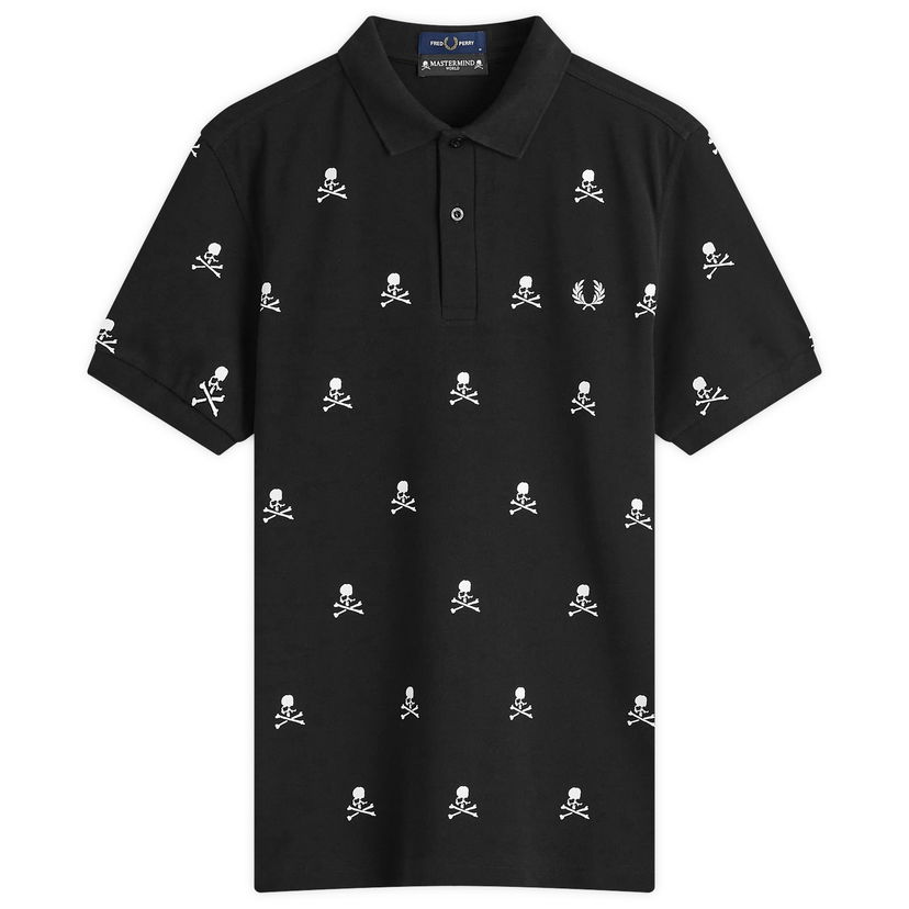 Polo majica Fred Perry Skull Polo Shirt Black Crna | SM8176-BLK