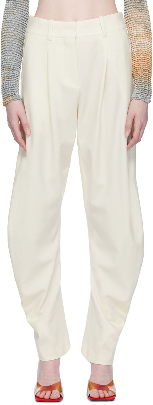 Hlače Off-White Banana Trousers Bijela | OWCO004S23FAB0020404