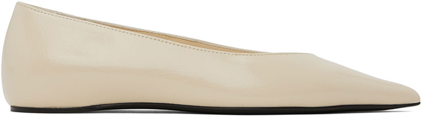 Odjeća TOTEME TOTEME Asymmetric Ballerina Flats Bež | 241-WAS990-LE0046