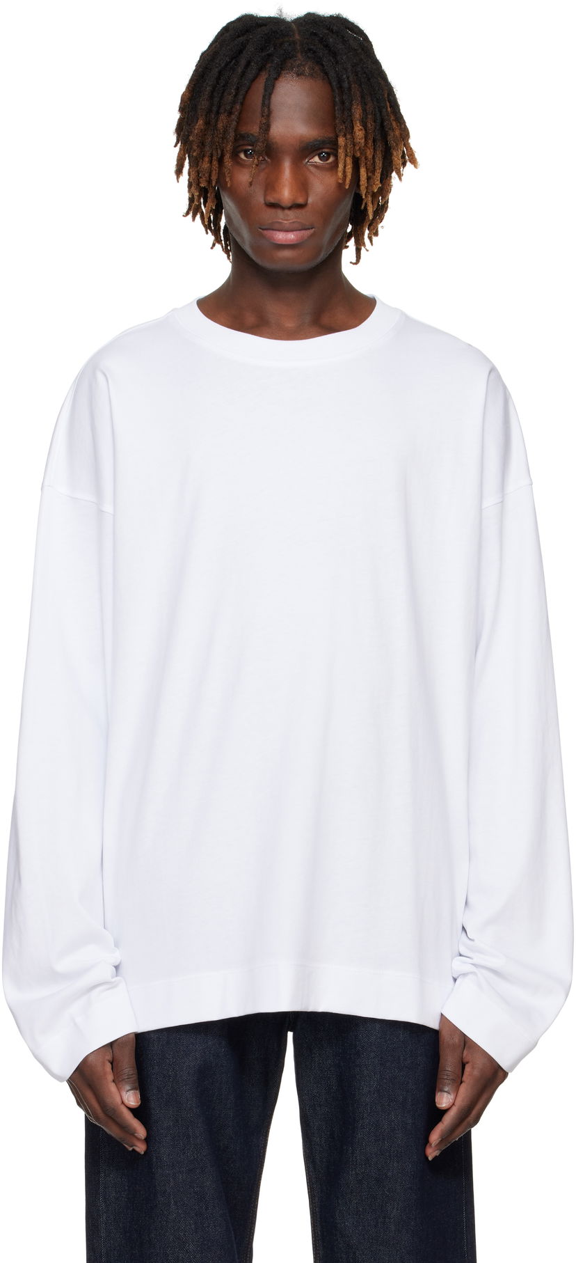 Džemper Dries Van Noten Dries Van Noten Long Sleeve T-Shirt Bijela | 251-021112-1603