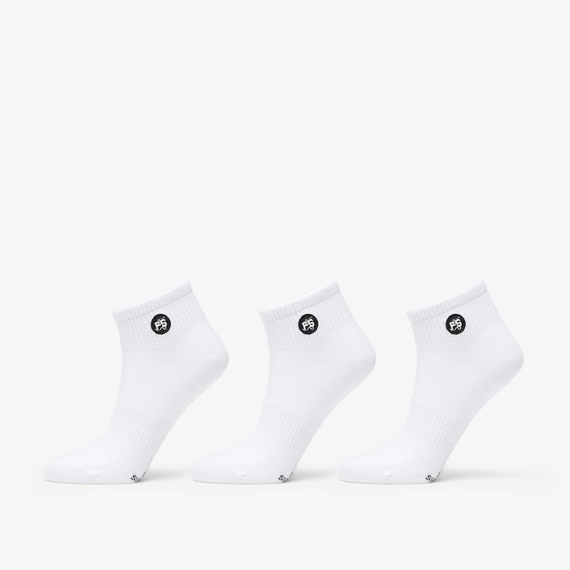 Čarape Footshop Ankle Socks 3-Pack White Bijela | FTSHP_372