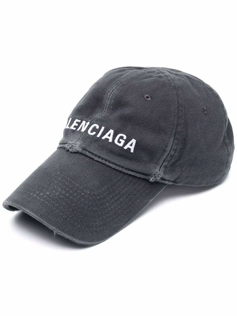 Kapa Balenciaga Washed Out Baseball Cap Dark Grey Siva | 673319410B21177