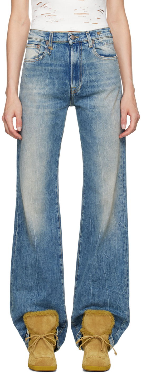 Jeans R13 R13 Jane Wide Leg Jeans Plava | R13W7020 D081A