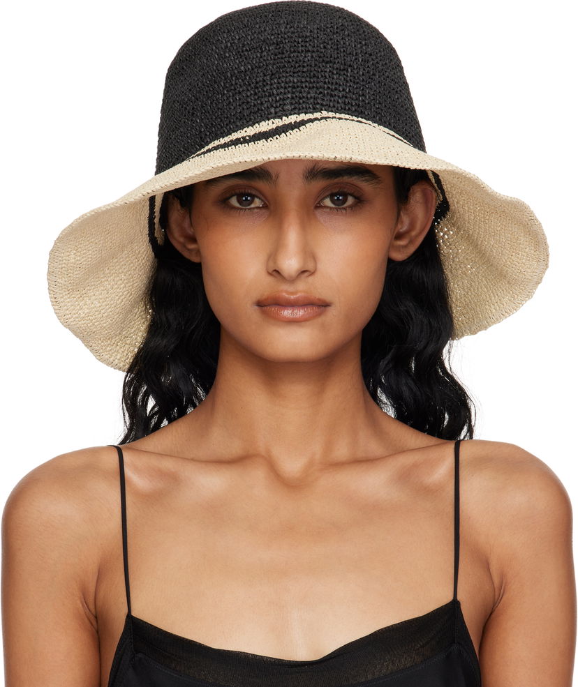 Šešir TOTEME TOTEME Paper Straw Beach Hat Crna | 253-WSH0027-FB0489